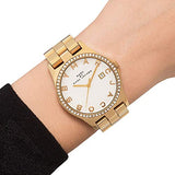 Buy Shop Marc Jacobs Henry Diamonds White Dial Gold Steel Strap Watch for Women - MBM3045 USA Online