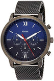 Buy Shop Fossil Neutra Chronograph Blue Dial Silver Mesh Bracelet Watch for Men - FS5383 USA Online