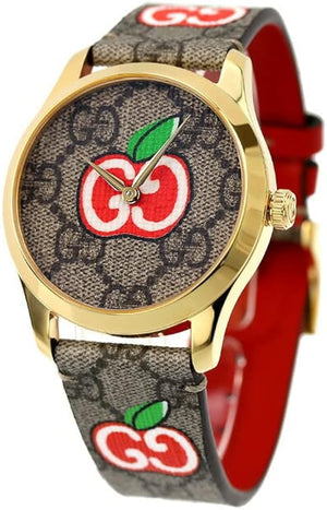 Buy Shop Gucci G Timeless Quartz Brown Dial Brown Leather Strap Watch For Men - YA1264158 USA Online