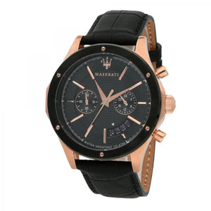 Buy Shop Maserati Circuito Black Dial Black Leather Strap Watch For Men - R8871627001 USA Online