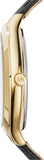 Buy Shop Michael Kors Slim Runway Quartz Gold Dial Black Leather Strap Watch For Women - MK2392 USA Online