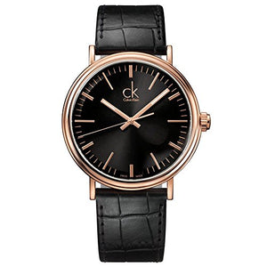 Buy Shop Calvin Klein Surround Black Dial Black Leather Strap Watch for Men - K3W216C1 USA Online