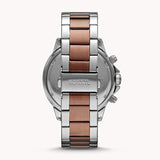 Buy Shop Fossil Bannon Multifunction Brown Dial Two Tone Steel Strap Watch for Men - BQ2502 USA Online