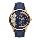 Fossil Townsman Twist Skeleton Blue Dial Blue Leather Strap Watch for Men -  ME1138