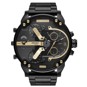 Buy Shop Diesel Mr. Daddy 2.0 Chronograph Black Dial Black Steel Strap Watch For Men - DZ7435 USA Online