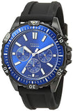 Buy Shop Fossil Garrett Chronograph Blue Dial Black Rubber Strap Watch for Men - FS5695 USA Online