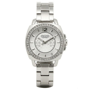Buy Shop Coach Mini Boyfriend Diamonds Silver Dial Silver Steel Strap Watch for Women - 14501699 USA Online