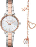 Buy Shop Michael Kors Pyper Quartz Mother of Pearl White Dial Two Tone Steel Strap Watch For Women - MK1066 USA Online