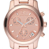 Buy Shop Michael Kors Runway Chronograph Rose Gold Dial Rose Gold Steel Strap Watch for Women - MK5430 USA Online