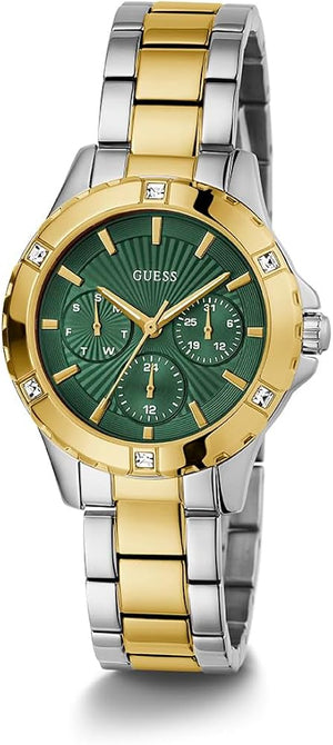 Buy Shop Guess Mist Analog Green Dial Two Tone Steel Strap Watch For Women - GW0723L1 USA Online
