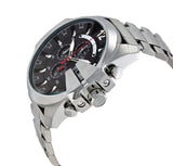 Buy Shop Diesel Mega Chief Chronograph Black Dial Silver Steel Strap Watch For Men - DZ4308 USA Online