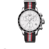 Buy Shop Tissot Quickster Chronograph NBA Toronto Raptors White Dial Two Tone NATO Strap Watch for Men - T095.417.17.037.16 USA Online