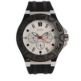 Buy Shop Guess Force Analog Quartz White Dial Black Rubber Strap Watch For Men - W0674G3 USA Online