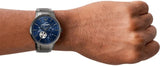 Buy Shop Emporio Armani Renato Automatic Blue Dial Grey Steel Strap Watch For Men - AR60056 USA Online