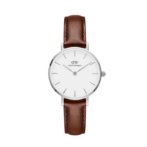 Buy Shop Daniel Wellington Classic Bristol White Dial Brown Leather Strap Watch For Women - DW00100056 USA Online