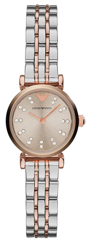 Buy Shop Emporio Armani Gianni T Bar Grey Dial Two Tone Steel Strap Watch For Women - AR1841 USA Online