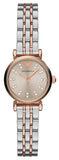 Buy Shop Emporio Armani Gianni T Bar Grey Dial Two Tone Steel Strap Watch For Women - AR1841 USA Online