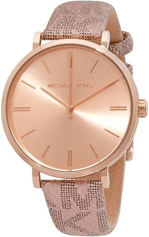 Buy Shop Michael Kors Addyson Quartz Rose Gold Dial Pink Leather Strap Watch for Women - MK2953 USA Online