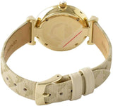 Buy Shop Emporio Armani Gianni T Bar Analog Silver Dial Beige Leather Strap Watch For Women - AR11127 USA Online