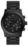 Buy Shop Michael Kors Runway Chronograph Black Dial Black Steel Strap Watch for Men - MK8157 USA Online