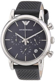 Buy Shop Emporio Armani Luigi Chronograph Quartz Grey Dial Grey Leather Strap Watch For Men - AR1735 USA Online