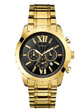 Buy Shop Guess Optic Multifunction Black Dial Gold Steel Strap Watch for Men - W0193G1 USA Online