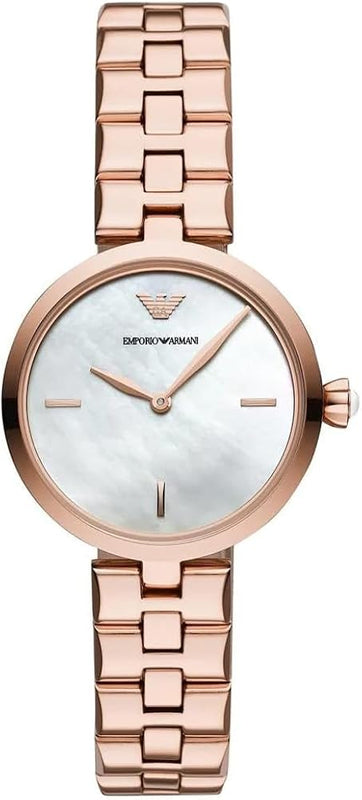 Buy Shop Emporio Armani Arianna Analog Mother of Pearl Dial Rose Gold Steel Strap Watch For Women - AR11196 USA Online