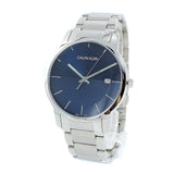 Calvin Klein City Blue Dial Silver Steel Strap Watch for Men - K2G2G14Q