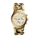 Buy Shop Michael Kors Runway Twist Gold Dial Gold Stainless Steel Strap Watch for Women - MK3131 USA Online