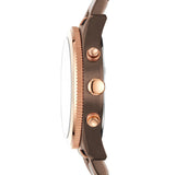 Buy Shop Fossil Perfect Boyfriend Multifunction Brown Dial Two Tone Steel Strap Watch for Women - ES4284 USA Online