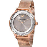 Swarovski Octea Nova Grey Dial Gold Mesh Bracelet Watch for Women - 5451634