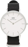 Buy Shop Daniel Wellington Classic Petite Cornwall White Dial Black NATO Strap Watch For Women - DW00100254 USA Online
