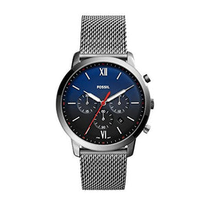 Buy Shop Fossil Neutra Chronograph Blue Dial Silver Mesh Bracelet Watch for Men - FS5383 USA Online