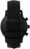 Buy Shop Emporio Armani Luigi Analog Black Dial Black Leather Strap Watch For Men - AR11450 USA Online