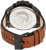 Buy Shop Diesel Mega Chief Quartz Black Dial Two Tone Leather Strap Watch For Men - DZ4305 USA Online