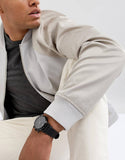 Buy Shop Emporio Armani Luigi Chronograph Black Dial Black Leather Strap Watch For Men - AR1737 USA Online
