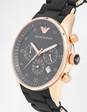 Emporio Armani Sportivo Black Dial Black Steel Strap Watch For Men - AR5905