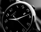 Buy Shop Tissot T Classic Tradition Black Dial Black Leather Strap Watch For Men - T063.610.16.052.00 USA Online