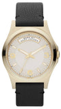 Buy Shop Marc Jacobs Baby Dave Gold Dial Black Leather Strap Watch for Women - MBM1264 USA Online