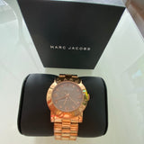 Buy Shop Marc Jacobs Amy Mother of Pearl Black Dial Rose Gold Steel Strap Watch for Women - MBM8610 USA Online