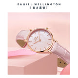 Buy Shop Daniel Wellington Petite Rouge Pink Dial Pink Leather Strap Watch For Women - DW00100511 USA Online