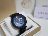 Buy Shop Versace V Race Chronograph Quartz Blue Dial Blue Leather Strap Watch For Men - VEBV00419 USA Online