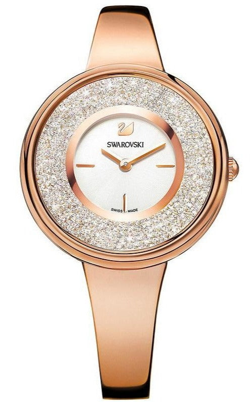 Buy Shop Swarovski Crystalline Bracelet White Dial Rose Gold Steel Strap Watch for Women - 5269250 USA Online