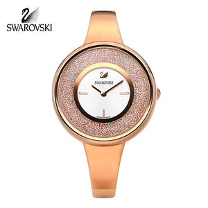 Buy Shop Swarovski Crystalline Bracelet White Dial Rose Gold Steel Strap Watch for Women - 5269250 USA Online