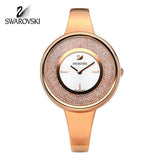 Buy Shop Swarovski Crystalline Bracelet White Dial Rose Gold Steel Strap Watch for Women - 5269250 USA Online