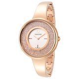 Swarovski Crystalline Bracelet White Dial Rose Gold Steel Strap Watch for Women - 5269250