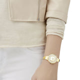 Buy Shop Swarovski Crystalline Bracelet White Dial Gold Steel Strap Watch for Women - 5269253 USA Online