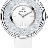 Buy Shop Swarovski Crystalline Pure White Dial White Leather Strap Watch for Women - 5275046 USA Online