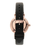 Buy Shop Emporio Armani Gianni T-Bar Mother of Pearl Dial Black Leather Strap Watch For Women - AR11295 USA Online
