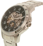 Buy Shop Fossil Grant Skeleton Black Dial Silver Steel Strap Watch for Men - ME3055 USA Online